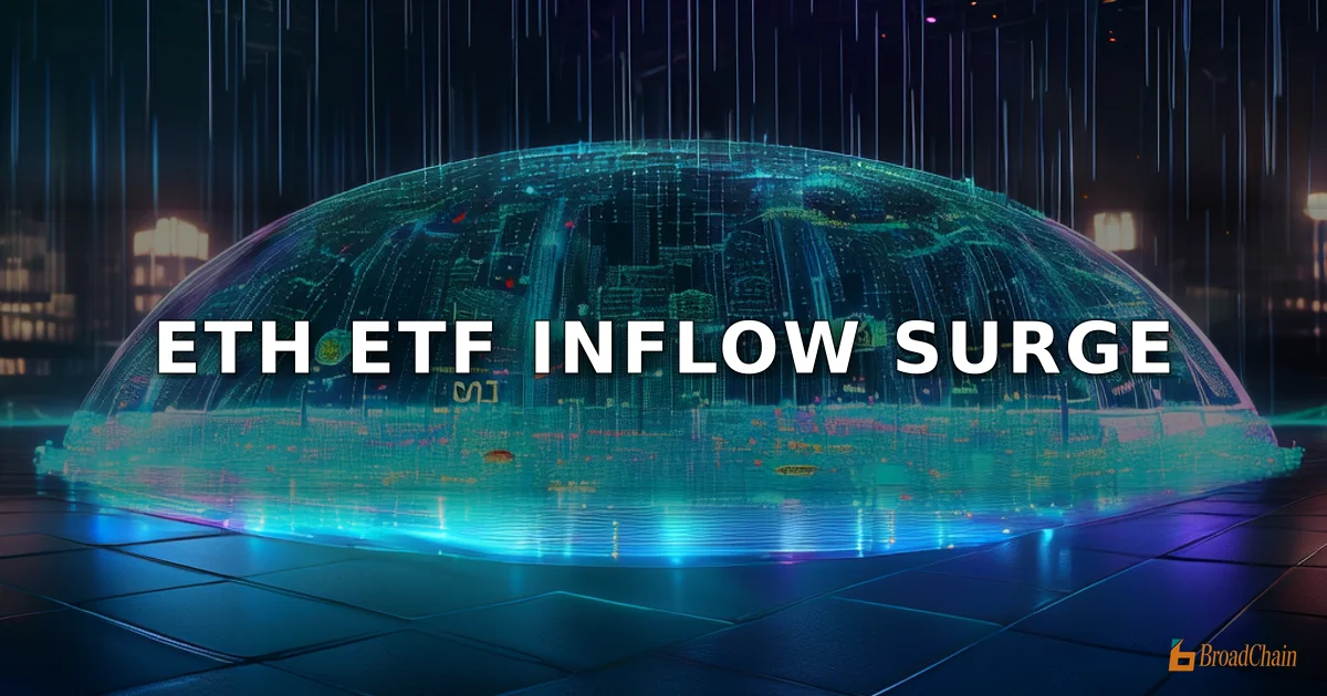 3月30日以太坊现货ETF净流入496万美元，富达FETH净流入1056万美元居首