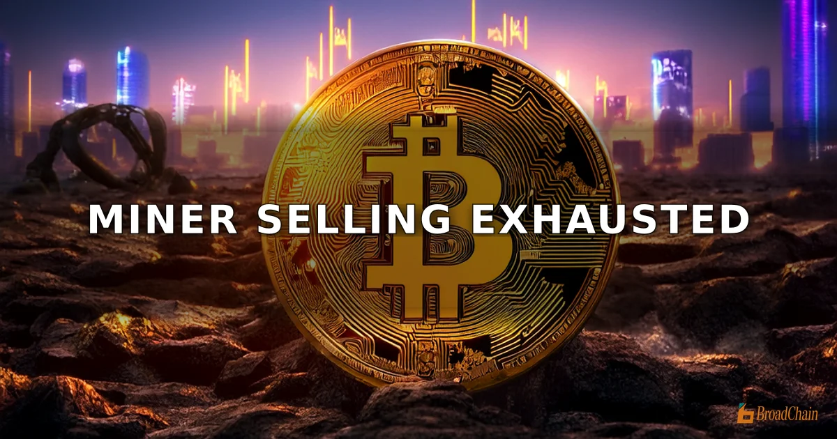 矿工抛售压力或接近枯竭，比特币正进入需求主导阶段