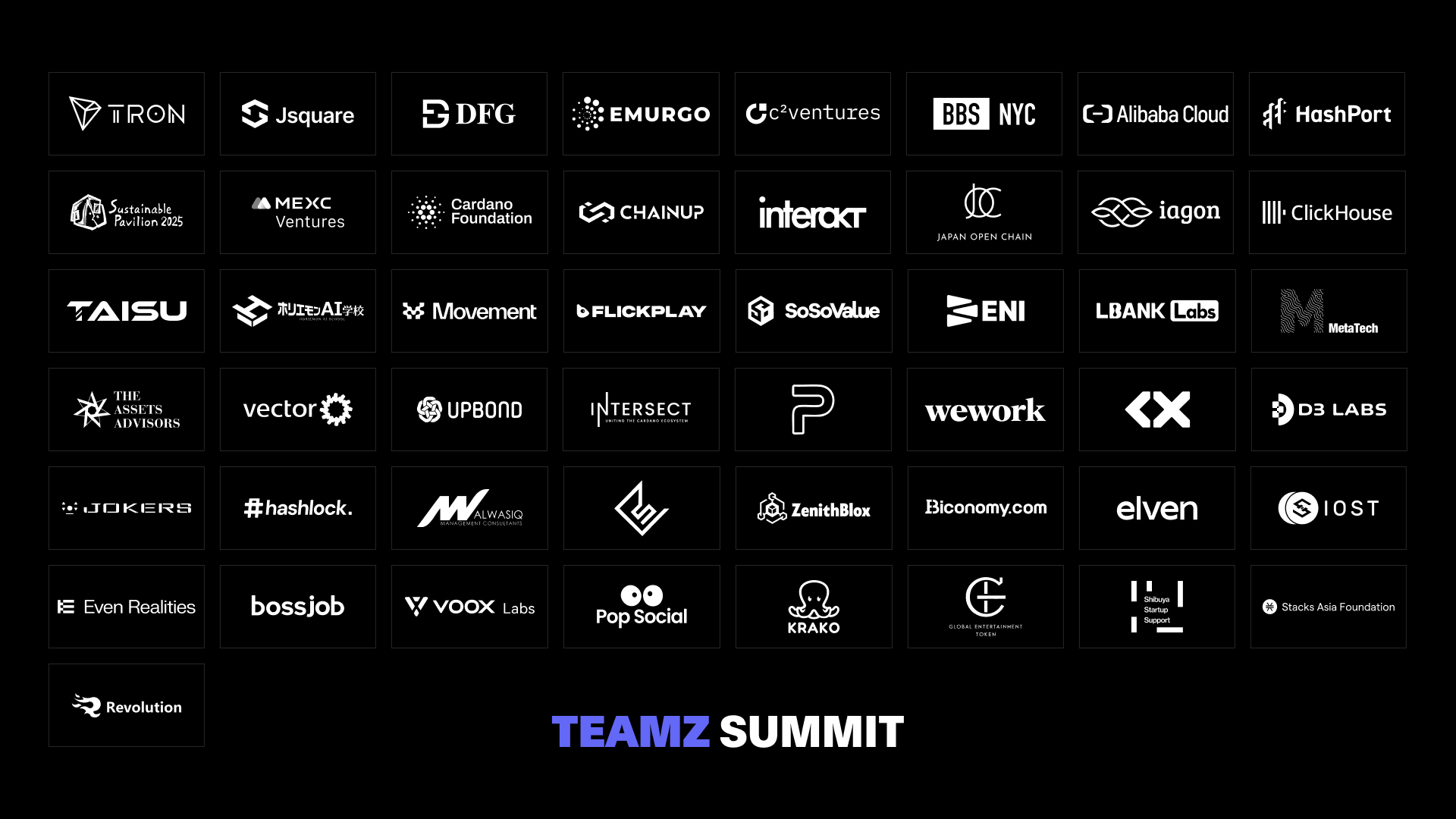 TEAMZ Summit 2025 赞助席位全部售罄！— Web3 & AI 领军企业齐聚东京